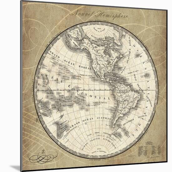 French World Map III-Sue Schlabach-Mounted Art Print