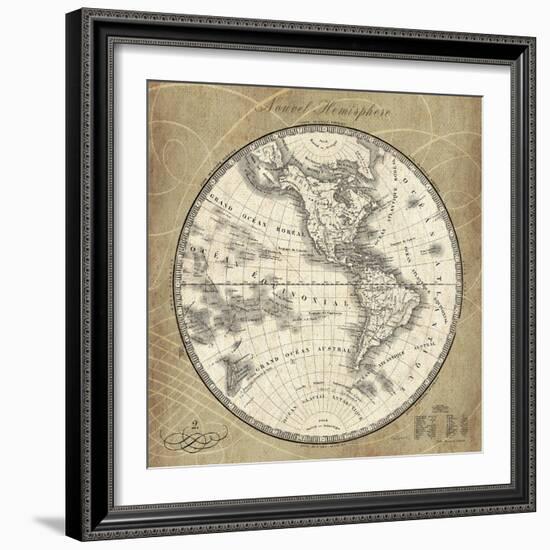 French World Map III-Sue Schlabach-Framed Art Print