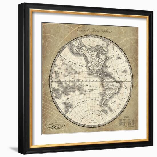 French World Map III-Sue Schlabach-Framed Art Print