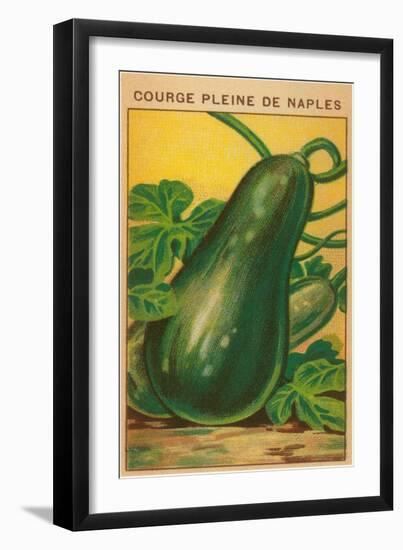 French Zucchini Seed Packet-null-Framed Art Print