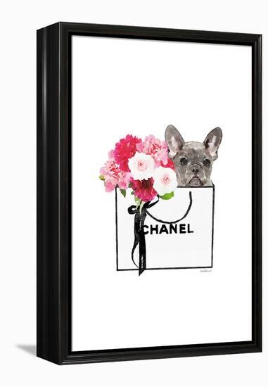 Frenchie & Shopping II-Amanda Greenwood-Framed Stretched Canvas