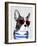 Frenchie Summer Style-Barruf-Framed Art Print