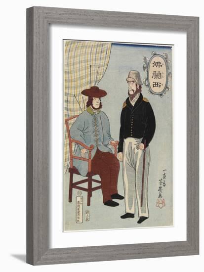 Frenchmen, January 1861-Utagawa Yoshiiku-Framed Giclee Print