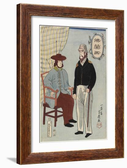 Frenchmen, January 1861-Utagawa Yoshiiku-Framed Giclee Print