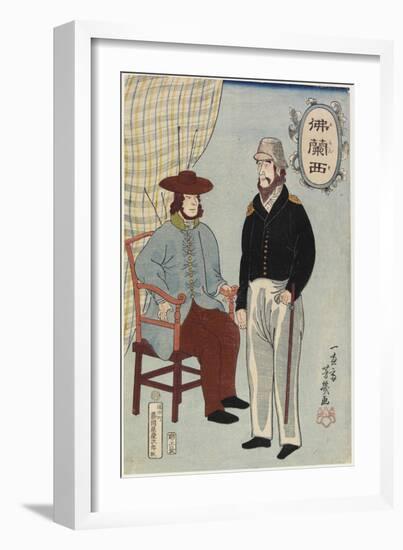 Frenchmen, January 1861-Utagawa Yoshiiku-Framed Giclee Print
