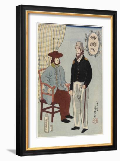 Frenchmen, January 1861-Utagawa Yoshiiku-Framed Giclee Print