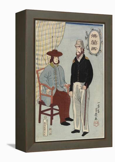 Frenchmen, January 1861-Utagawa Yoshiiku-Framed Premier Image Canvas