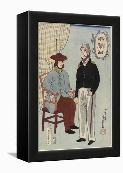 Frenchmen, January 1861-Utagawa Yoshiiku-Framed Premier Image Canvas