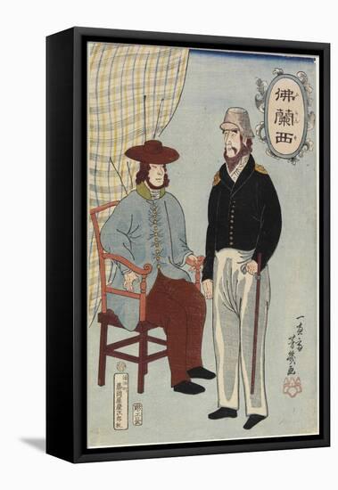 Frenchmen, January 1861-Utagawa Yoshiiku-Framed Premier Image Canvas