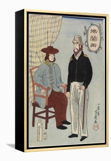 Frenchmen, January 1861-Utagawa Yoshiiku-Framed Premier Image Canvas