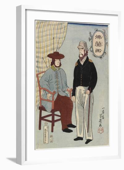 Frenchmen, January 1861-Utagawa Yoshiiku-Framed Giclee Print