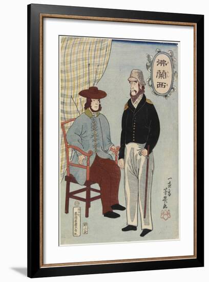 Frenchmen, January 1861-Utagawa Yoshiiku-Framed Giclee Print