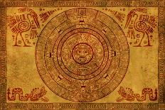 Maya Calendar On Ancient Parchment-frenta-Art Print