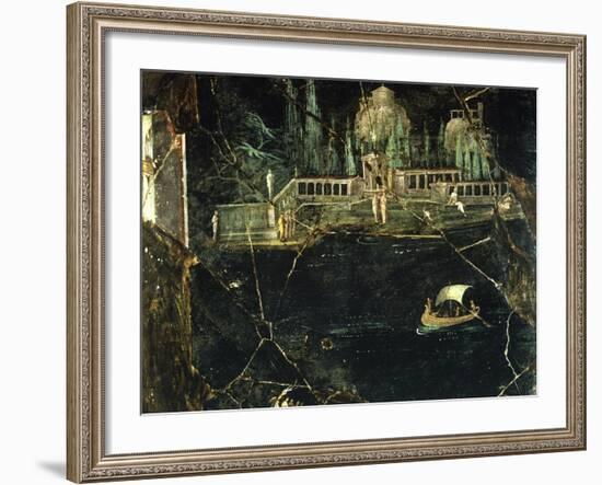 Fresco Depicting a Landscape, from Pompeii-null-Framed Photographic Print