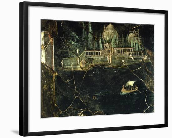 Fresco Depicting a Landscape, from Pompeii-null-Framed Photographic Print