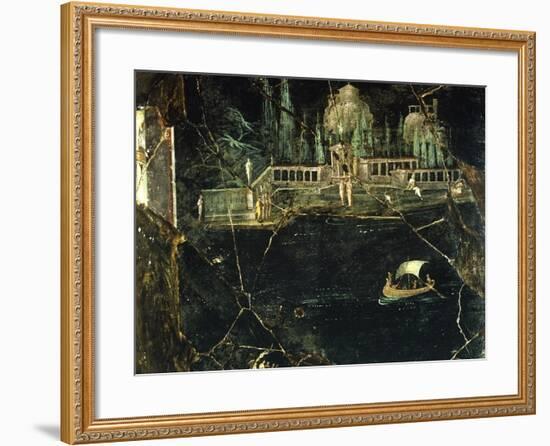 Fresco Depicting a Landscape, from Pompeii-null-Framed Photographic Print