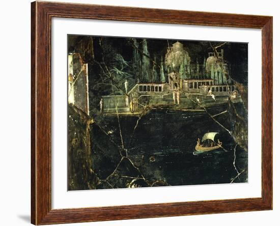 Fresco Depicting a Landscape, from Pompeii-null-Framed Photographic Print