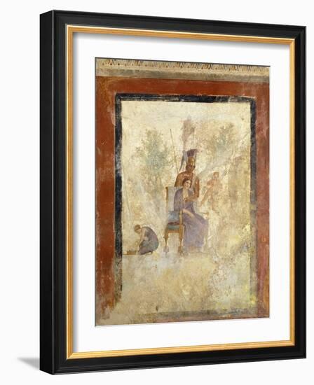 Fresco Depicting Ares and Aphrodite, from House of Punished Love, Pompeii-null-Framed Photographic Print