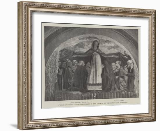 Fresco Discovered in the Church of the Ognissanti, Florence-Domenico Ghirlandaio-Framed Giclee Print
