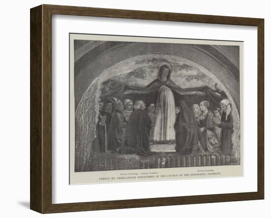 Fresco Discovered in the Church of the Ognissanti, Florence-Domenico Ghirlandaio-Framed Giclee Print