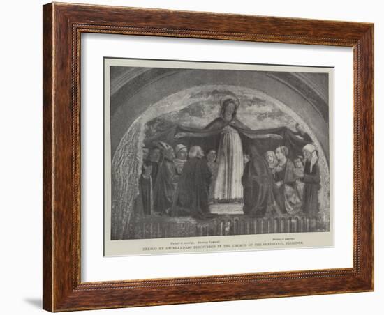 Fresco Discovered in the Church of the Ognissanti, Florence-Domenico Ghirlandaio-Framed Giclee Print