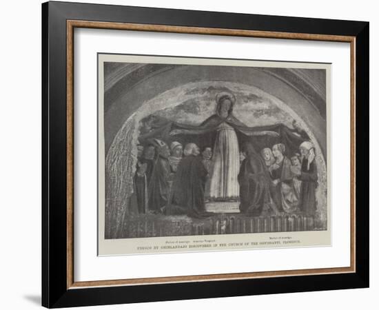 Fresco Discovered in the Church of the Ognissanti, Florence-Domenico Ghirlandaio-Framed Giclee Print