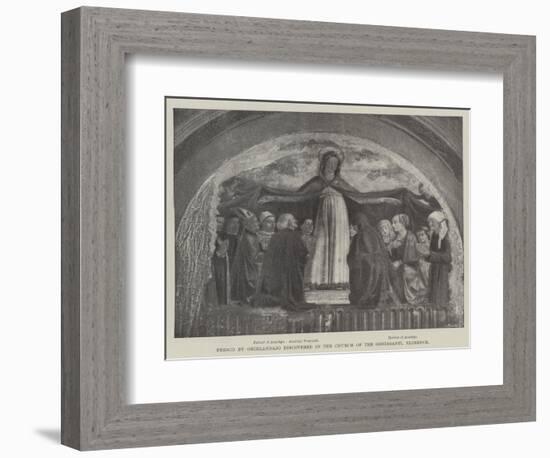 Fresco Discovered in the Church of the Ognissanti, Florence-Domenico Ghirlandaio-Framed Giclee Print