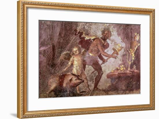 Fresco from Villa of Mysteries, Pompeii, Campania-null-Framed Giclee Print