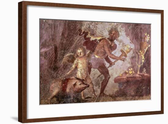 Fresco from Villa of Mysteries, Pompeii, Campania-null-Framed Giclee Print