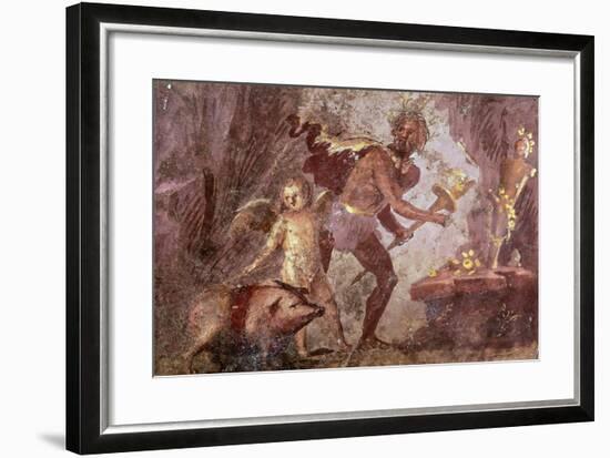 Fresco from Villa of Mysteries, Pompeii, Campania-null-Framed Giclee Print