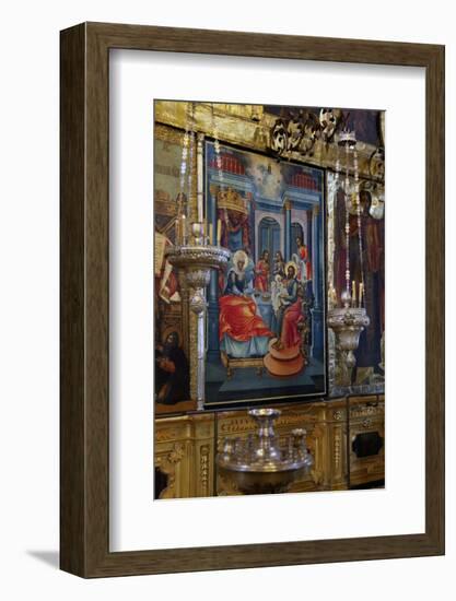 Fresco Icon in the Cathedral of the Nativity Suzdal, Suzdal, Russia-Kymri Wilt-Framed Photographic Print