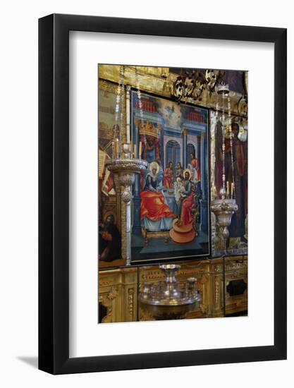 Fresco Icon in the Cathedral of the Nativity Suzdal, Suzdal, Russia-Kymri Wilt-Framed Photographic Print