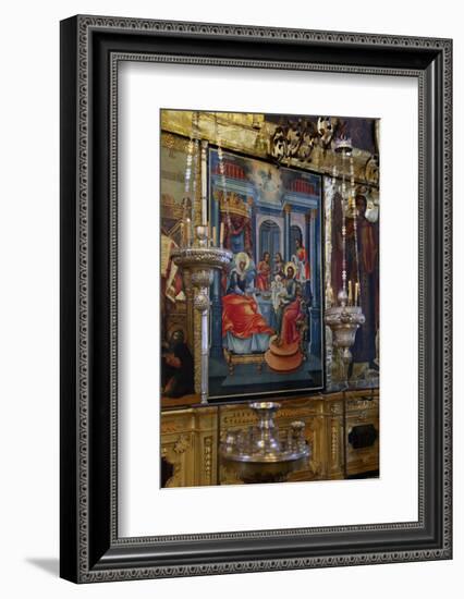 Fresco Icon in the Cathedral of the Nativity Suzdal, Suzdal, Russia-Kymri Wilt-Framed Photographic Print