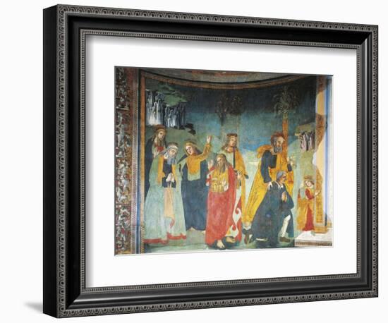 Fresco in Church of Saint Oliva, Cori, Lazio, Italy, 12th-17th Century-null-Framed Giclee Print