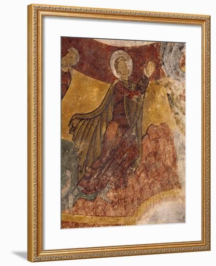 Fresco in Crypt of Church in Saint-Aignan-Sur-Cher, France, 12th Century-null-Framed Giclee Print