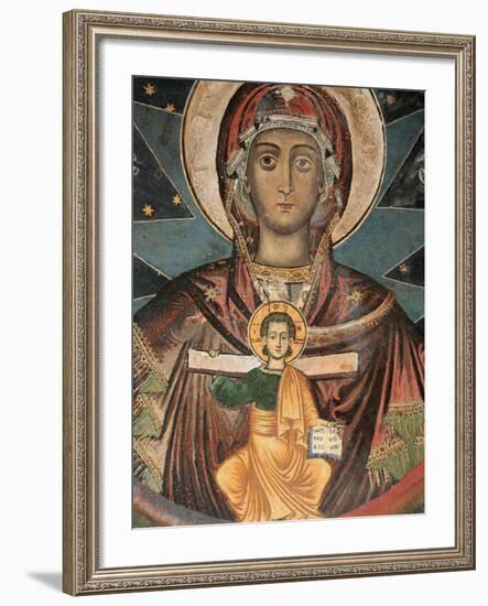 Fresco in Koutloumoussiou Monastery on Mount Athos, UNESCO World Heritage Site, Greece, Europe-Godong-Framed Photographic Print