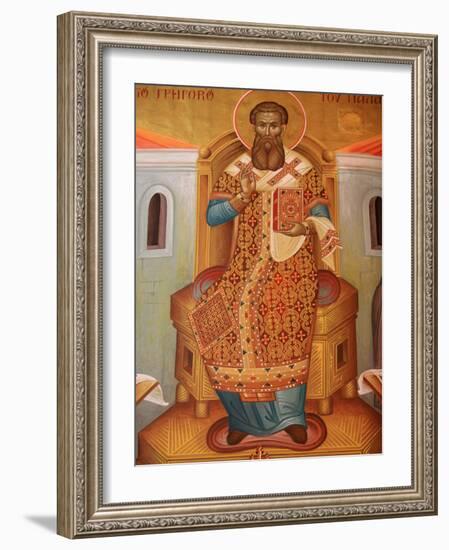 Fresco in St. Gregory Palamas Greek Orthodox Church, Thessaloniki, Macedonia, Greece, Europe-Godong-Framed Photographic Print