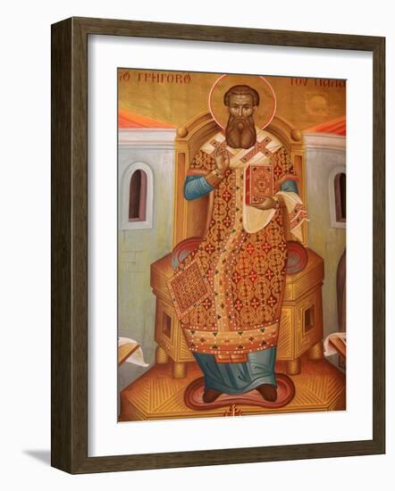 Fresco in St. Gregory Palamas Greek Orthodox Church, Thessaloniki, Macedonia, Greece, Europe-Godong-Framed Photographic Print