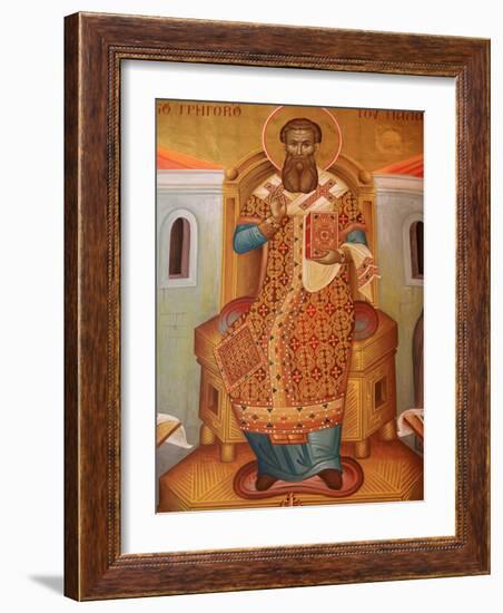 Fresco in St. Gregory Palamas Greek Orthodox Church, Thessaloniki, Macedonia, Greece, Europe-Godong-Framed Photographic Print