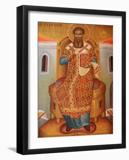 Fresco in St. Gregory Palamas Greek Orthodox Church, Thessaloniki, Macedonia, Greece, Europe-Godong-Framed Photographic Print