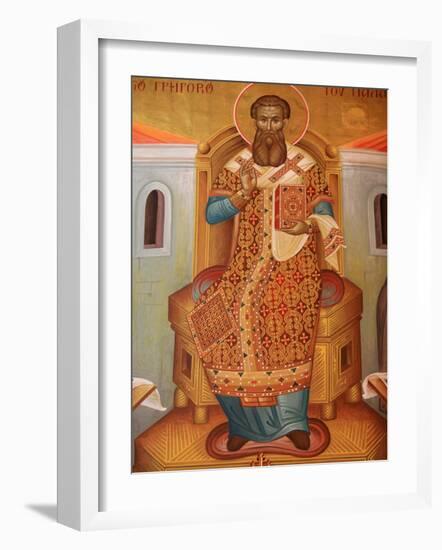 Fresco in St. Gregory Palamas Greek Orthodox Church, Thessaloniki, Macedonia, Greece, Europe-Godong-Framed Photographic Print