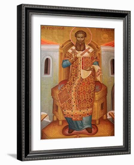 Fresco in St. Gregory Palamas Greek Orthodox Church, Thessaloniki, Macedonia, Greece, Europe-Godong-Framed Photographic Print