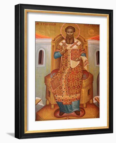 Fresco in St. Gregory Palamas Greek Orthodox Church, Thessaloniki, Macedonia, Greece, Europe-Godong-Framed Photographic Print