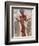 Fresco of a Fisherman from Akrotiri, Island of Santorini, Greece-Gavin Hellier-Framed Photographic Print