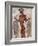 Fresco of a Fisherman from Akrotiri, Island of Santorini, Greece-Gavin Hellier-Framed Photographic Print