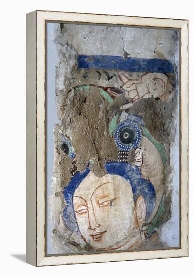 Fresco of a Hindu goddess, India-Werner Forman-Framed Premier Image Canvas