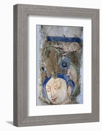 Fresco of a Hindu goddess, India-Werner Forman-Framed Photographic Print