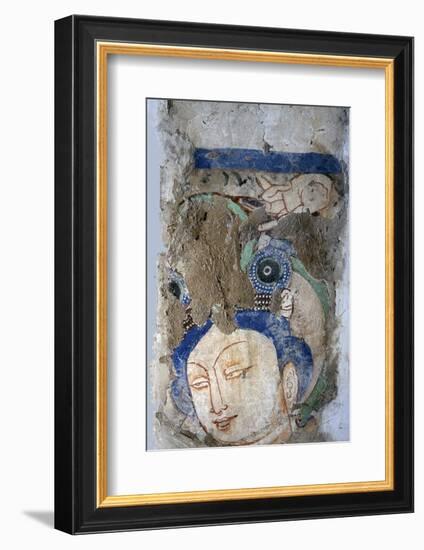 Fresco of a Hindu goddess, India-Werner Forman-Framed Photographic Print