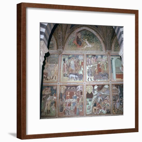 Fresco of Eve and the story of Abraham, 14th century-Unknown-Framed Giclee Print