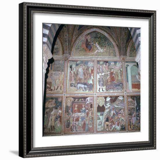 Fresco of Eve and the story of Abraham, 14th century-Unknown-Framed Giclee Print